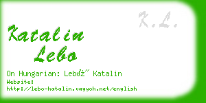 katalin lebo business card